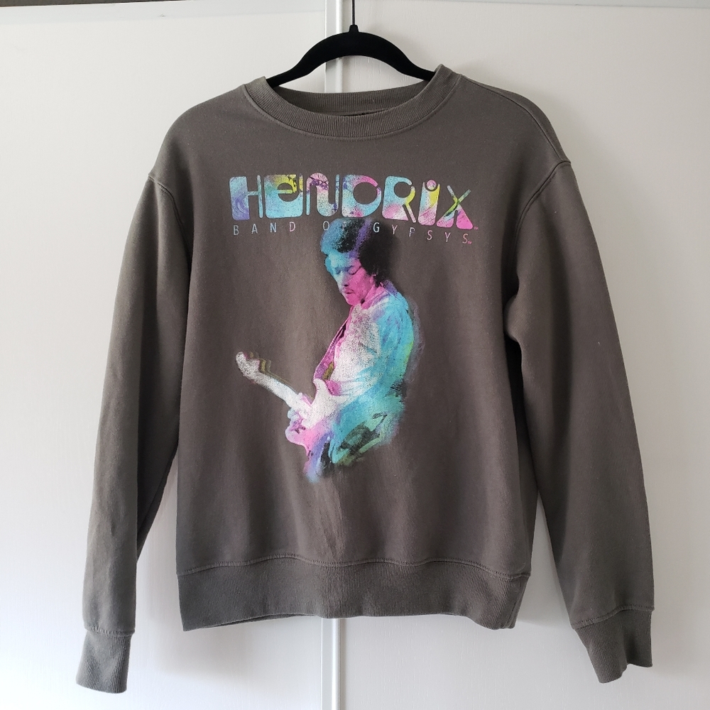 Jimi Hendrix Band of Gypsys 1970 Tour Tie Dye Band Sweatshirt.